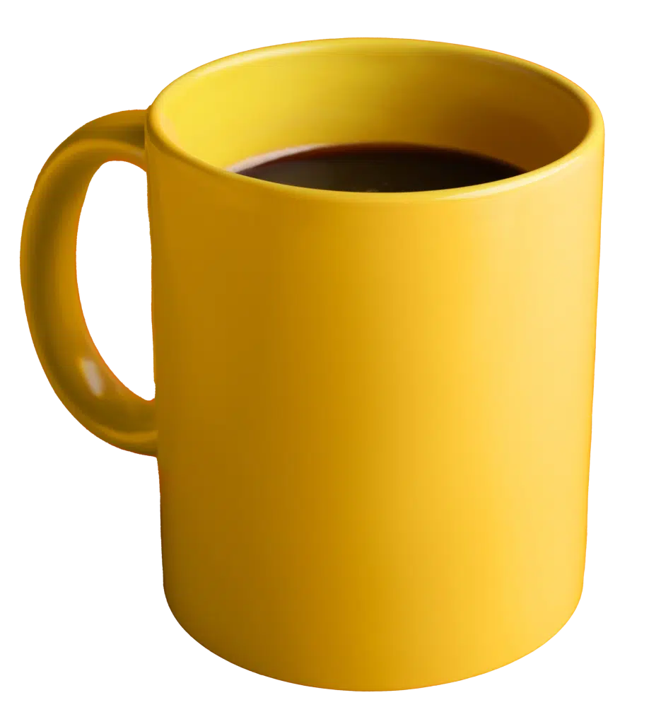 yellow coffee mug