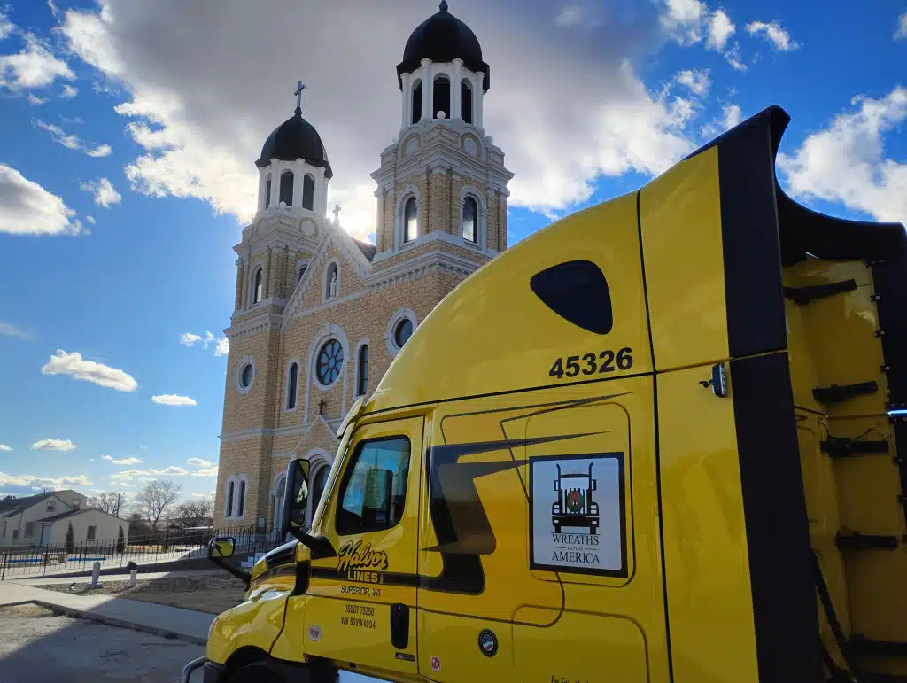 Front of a Halvor Lines Truck