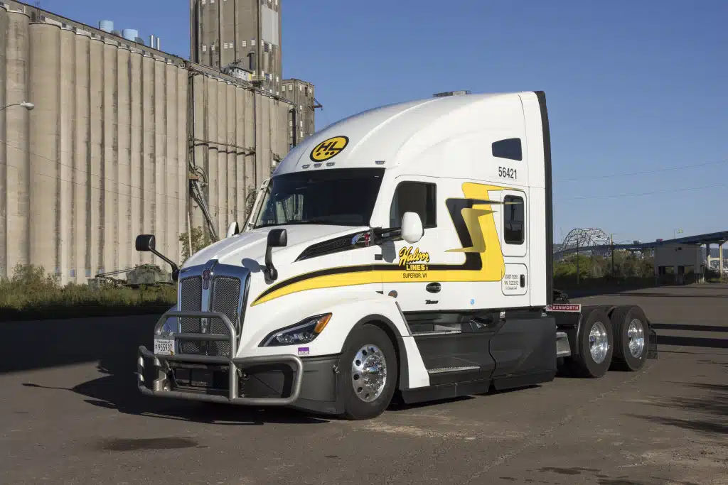 Halvor Lines white Kenworth truck
